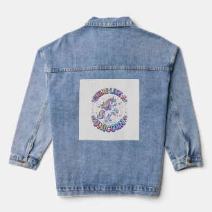Einhorn leuchtet wie ein Einhorn Grafikdesign T-Sh Jeansjacke
