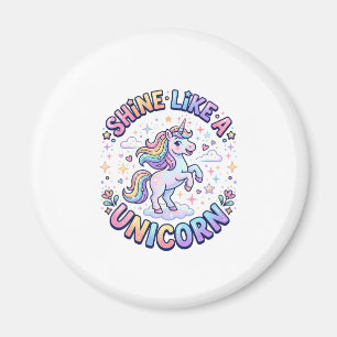Einhorn leuchtet wie ein Einhorn Grafikdesign T-Sh Magnet