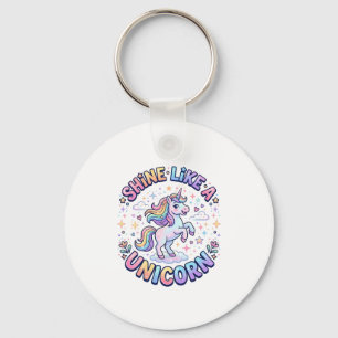 Einhorn leuchtet wie ein Einhorn Grafikdesign T-Sh Schlüsselanhänger