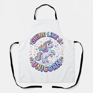 Einhorn leuchtet wie ein Einhorn Grafikdesign T-Sh Schürze