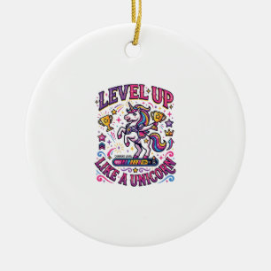 Einhorn Level Up Like ein Einhorn Werbespot Cute G Keramik Ornament