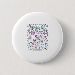 Einhorn Level Up wie ein Einhorn Süßer Marktplatz Button