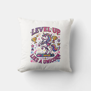 Einhorn Level Up wie ein Einhorn Werbespot Cute Gi Kissen
