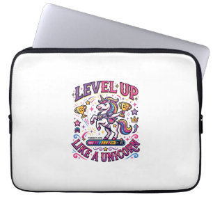Einhorn Level Up wie ein Einhorn Werbespot Cute Gi Laptopschutzhülle