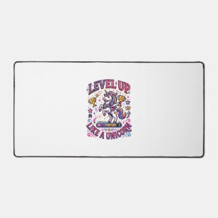 Einhorn Level Up wie ein Einhorn Werbespot Cute Gi Schreibtischunterlage