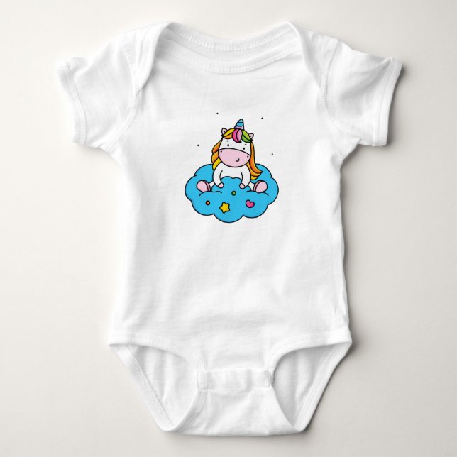 Einhorn-Liebe Baby Strampler (Vorderseite)