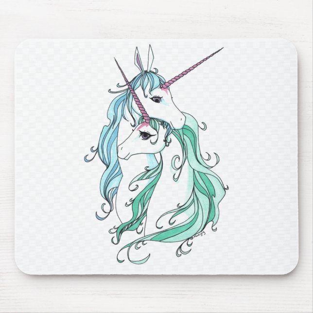 Einhorn-Liebe Mousepad (Vorne)