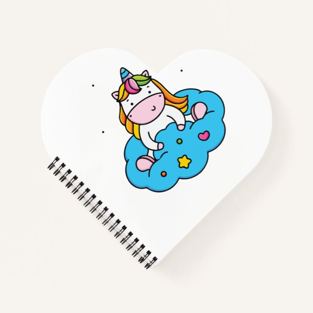 Einhorn-Liebe Notizbuch (Vorderseite)