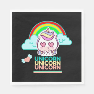 Einhorn Liebe Serviette
