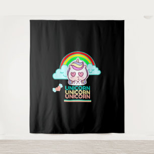 Einhorn-Liebe Wandteppich