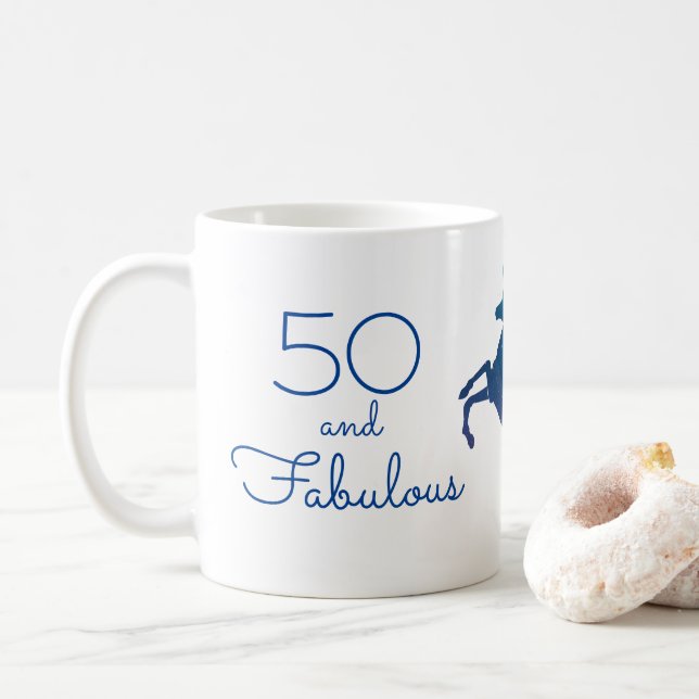 Einhorn-Liebhabers 50 und fabelhafter Geburtstag Kaffeetasse (Mit Donut)