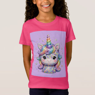 Einhorn - lila Hintergrund T-Shirt