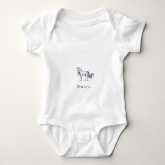 Einhorn lila Maron Alles Gute zum Geburtstag Kinde Baby Strampler