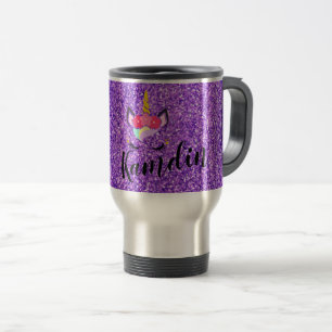 Einhorn lila personalisierte 475ml Kaffeetasse