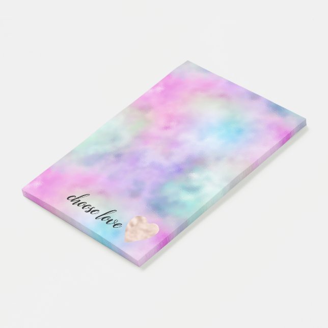 Einhorn Lila Pink Aqua Pinacoteca Post-it Klebezettel (angewinkelt)