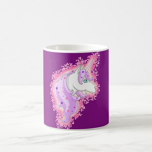 Einhorn lila rosa kaffeetasse (Mittel)