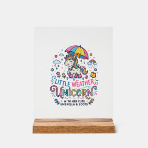 Einhorn Little Weather Einhorn Trend-Shirt Grafik Acrylschild