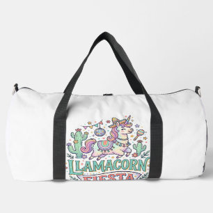 Einhorn Llamacorn Fiesta Premium Vektor POD Kunstw Duffle Bag