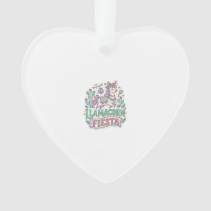 Einhorn Llamacorn Fiesta Premium Vektor POD Kunstw Ornament