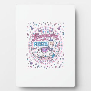 Einhorn Llamacorn Fiesta Spielendes-Shirt Grafik_1 Fotoplatte