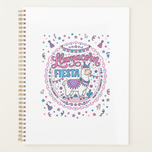Einhorn Llamacorn Fiesta Spielendes-Shirt Grafik_1 Planer