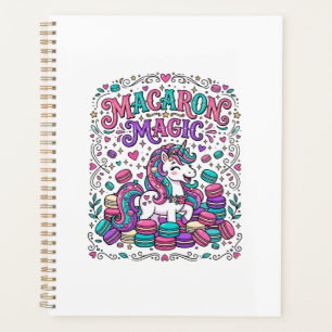 Einhorn Macaron Magie Farbige Marktplatz Kunst Planer