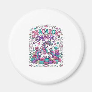 Einhorn Macaron Magie Farbiger Marktplatz Kunstwer Magnet