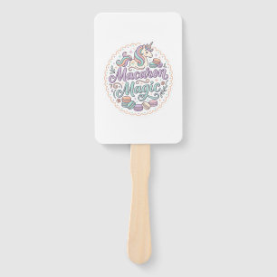 Einhorn Macaron Magie Whimsical T-Shirt Design_1 Fächer