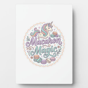 Einhorn Macaron Magie Whimsical T-Shirt Design_1 Fotoplatte