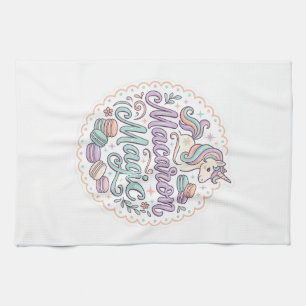 Einhorn Macaron Magie Whimsical T-Shirt Design_1 Geschirrtuch
