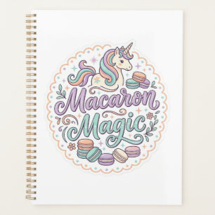 Einhorn Macaron Magie Whimsical T-Shirt Design_1 Planer