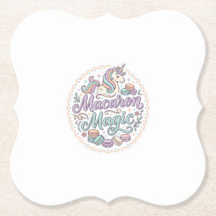 Einhorn Macaron Magie Whimsical T-Shirt Design_1 Untersetzer