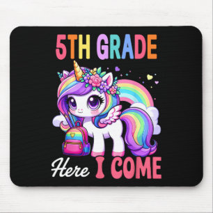 Einhorn-Mädchen der 5. Klasse kommen zur Schule F Mousepad