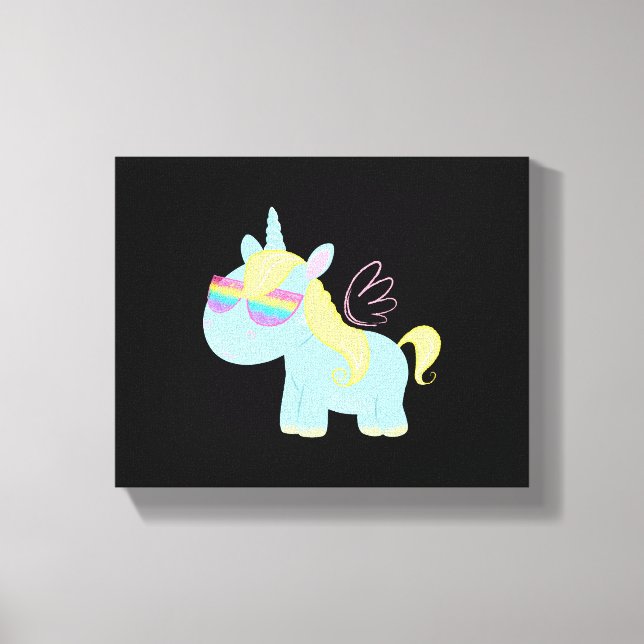 Einhorn Magie        Leinwanddruck (Vorderseite)