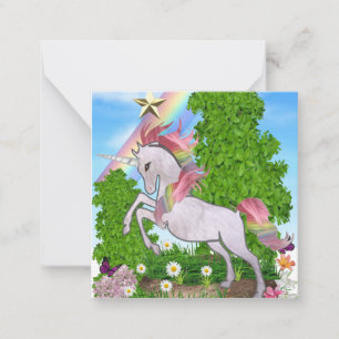 Einhorn-Magie-Notizkarte Mitteilungskarte