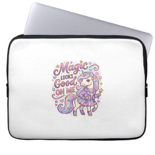 Einhorn-Magie Steht Mir Gut Grafikdesign Weiß Laptopschutzhülle