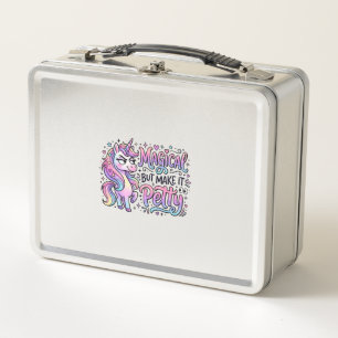 Einhorn Magisch, aber Mach es Kleinlich Geschenkid Metall Brotdose