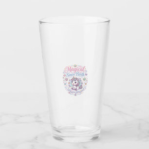Einhorn Magisch Seit Geburt Druckfertige POD Kunst Glas