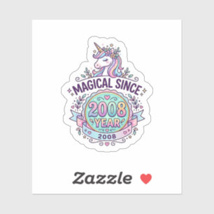 Einhorn Magisch Seit Jahr Grafikdesign Zazzle D Aufkleber