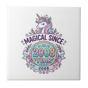 Einhorn Magisch Seit Jahr Grafikdesign Zazzle D Fliese