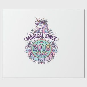 Einhorn Magisch Seit Jahr Grafikdesign Zazzle D Geschenkpapier