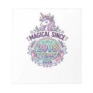 Einhorn Magisch Seit Jahr Grafikdesign Zazzle D Notizblock