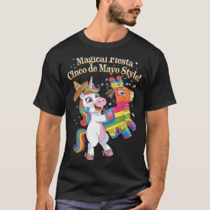 Einhorn magische Fiesta Cinco de Mayo Stil mexikan T-Shirt