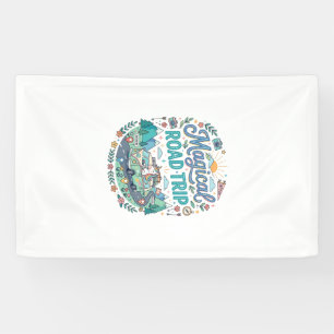 Einhorn Magische Reise Druckfertige POD Kunst_ Banner