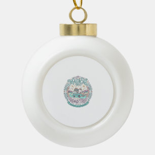 Einhorn Magische Reise Original Grafik T-Shirt Des Keramik Kugel-Ornament