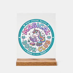 Einhorn Magischer Buchclub Lustiges Shirt Grafik_1 Acrylschild