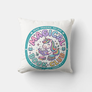 Einhorn Magischer Buchclub Lustiges Shirt Grafik_1 Kissen