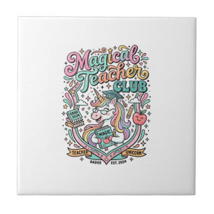 Einhorn Magischer Lehrer Club Kawaii Marktplatz Ar Fliese