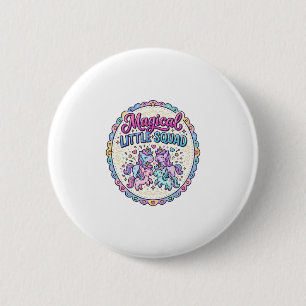 Einhorn Magisches Kleines Squad POD Bereit Apparel Button