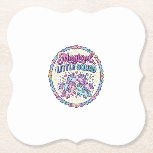 Einhorn Magisches Kleines Squad POD Bereit Apparel Untersetzer